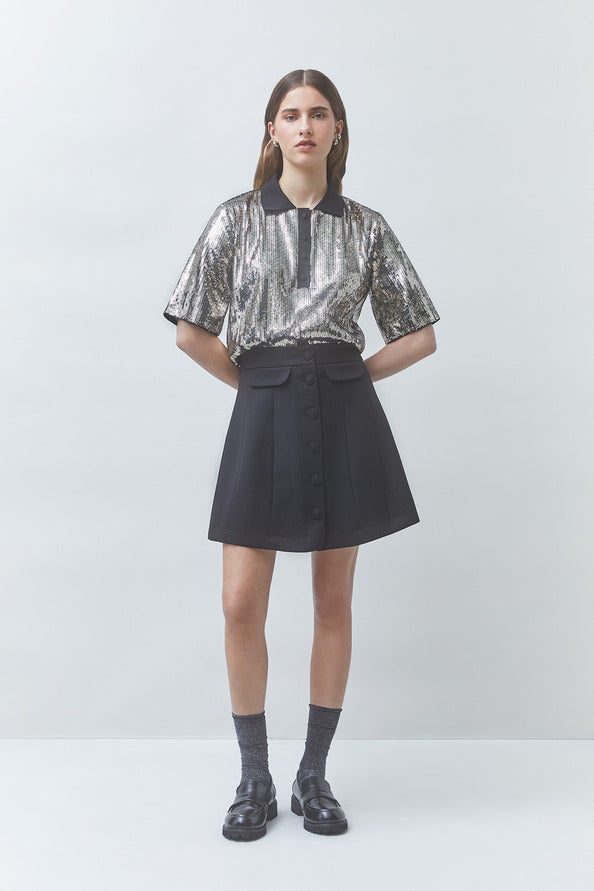 LIGHT SEQUIN POLO