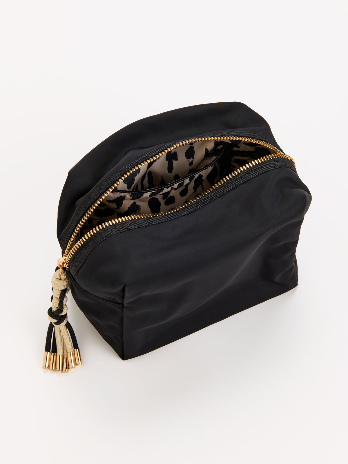 JET LARGE BOXY ZIP POUCH BLACK