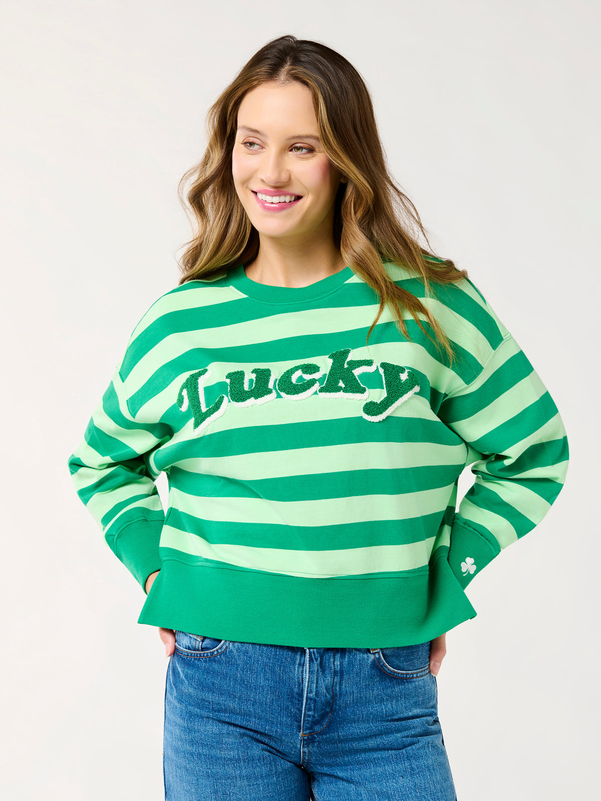 STRIPED LUCKY SWEATSHIRT
