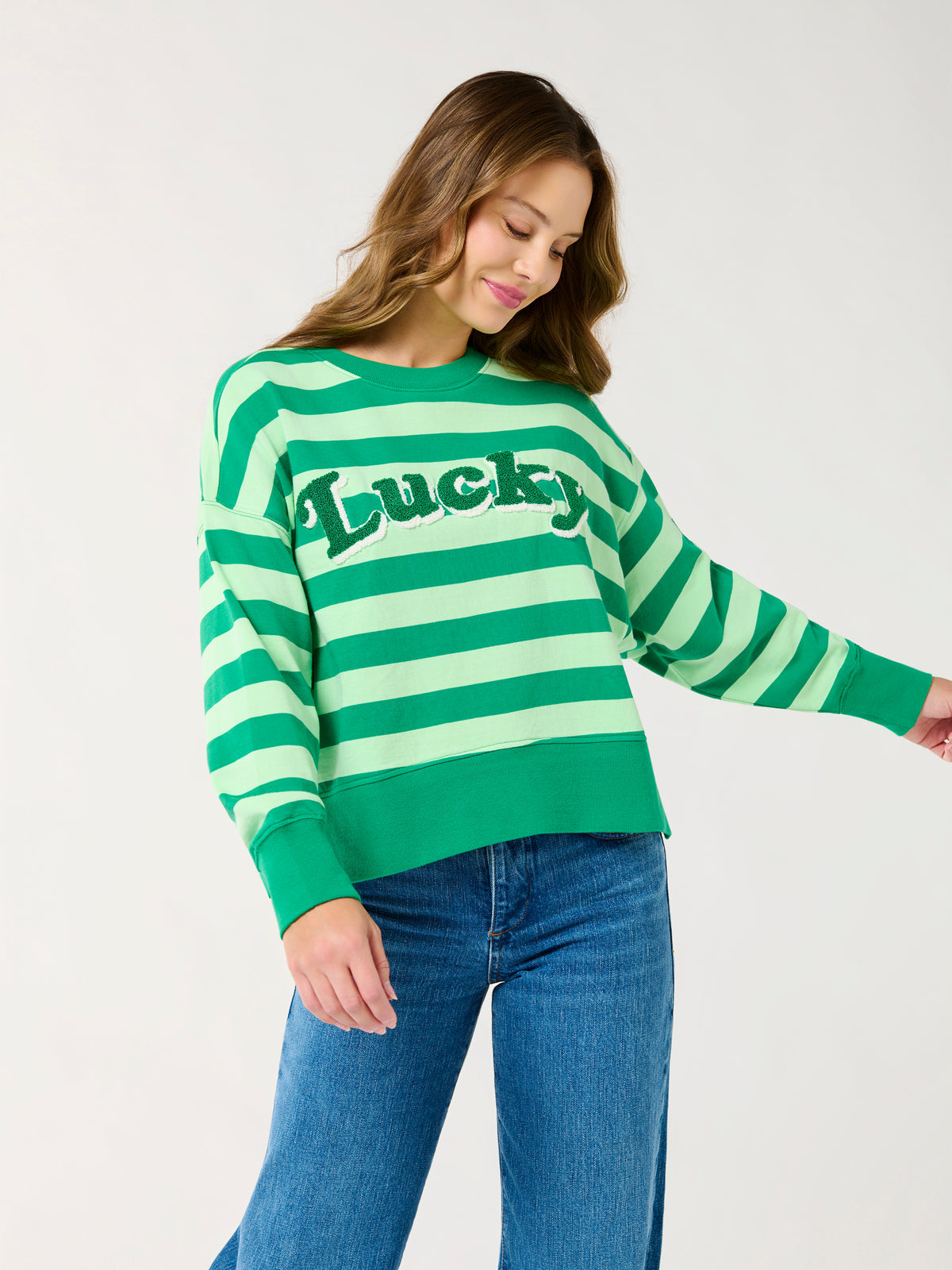 STRIPED LUCKY SWEATSHIRT