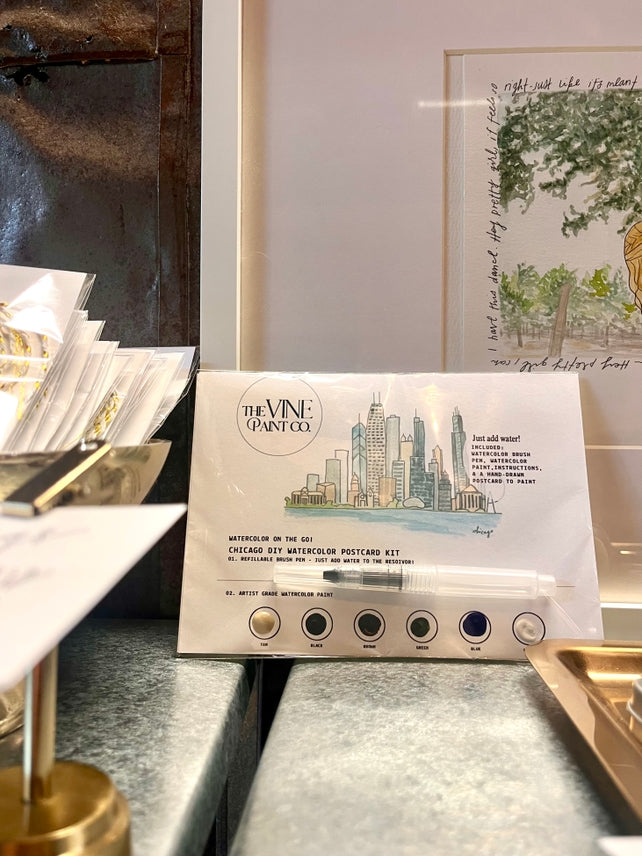 CHICAGO SKYLINE POSTCARD KIT