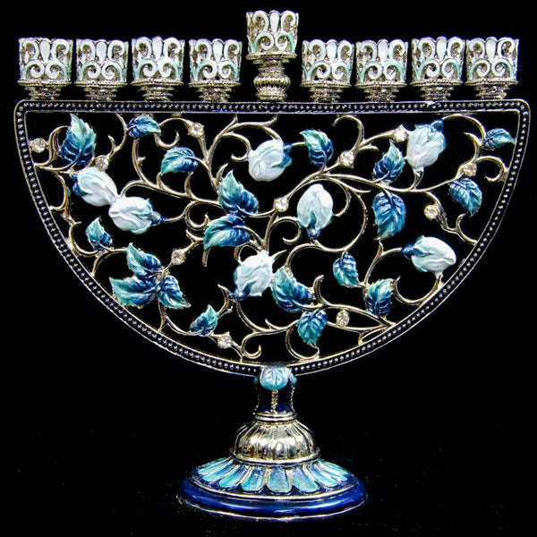 7" JEWELED BLUES MENORAH