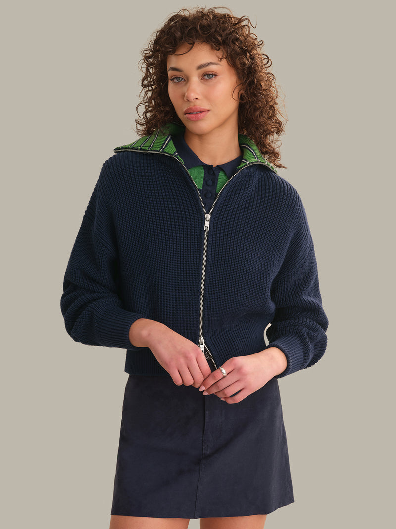 ANTONIA ZIP JACKET W INTERNAL STRIPE