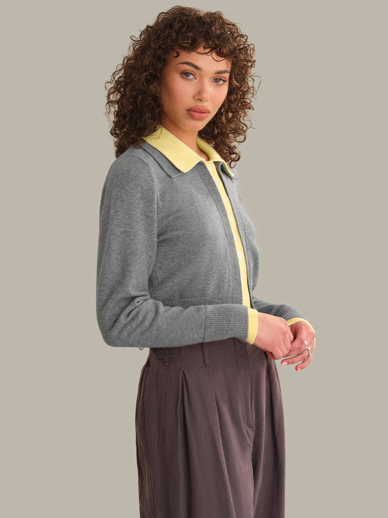 PRISCILLA FAUX DOUBLE LAYER CARDI