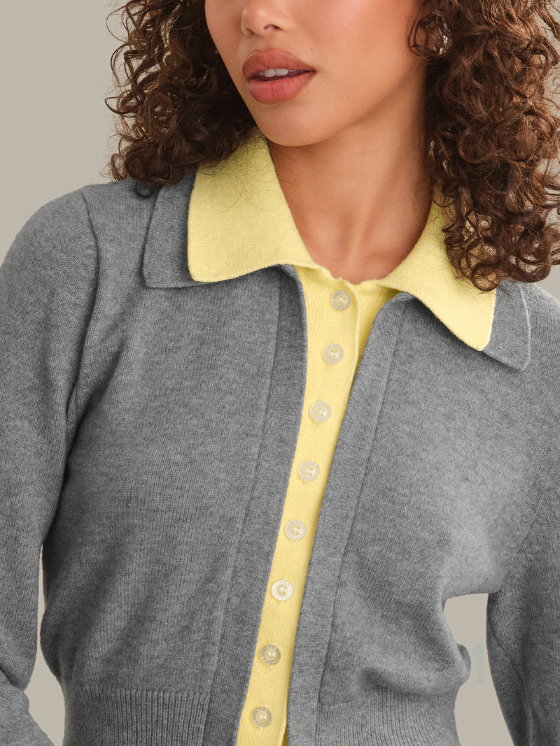 PRISCILLA FAUX DOUBLE LAYER CARDI