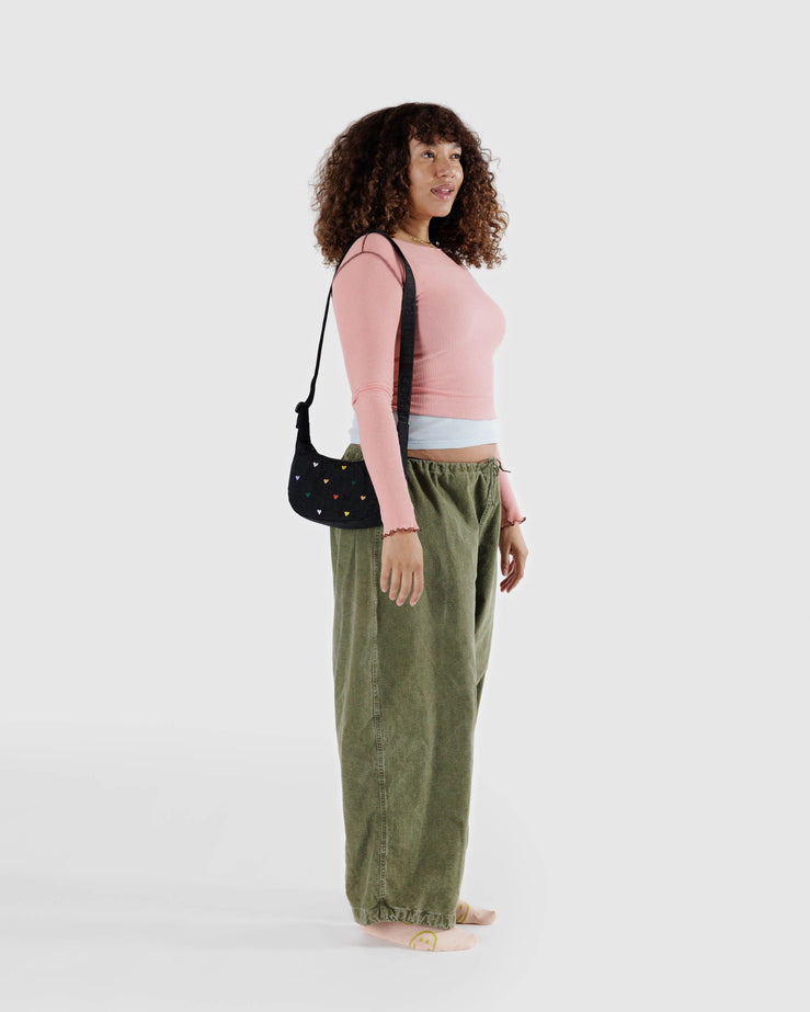 SMALL NYLON CRESCENT BAG
