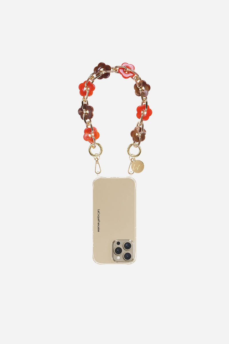 LCF WRIST CHAIN CASSY FLEUR MARRON ORANGE