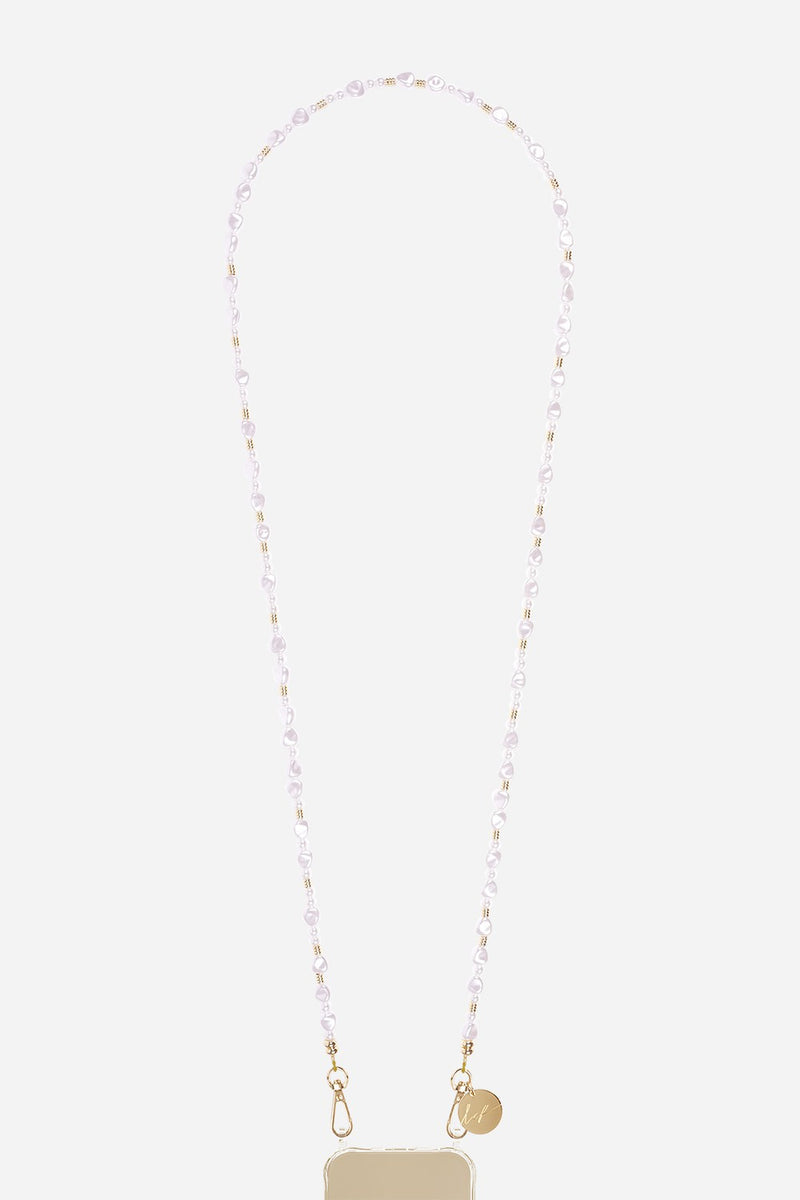 LCF CHAIN MELIA PERLES BLANC