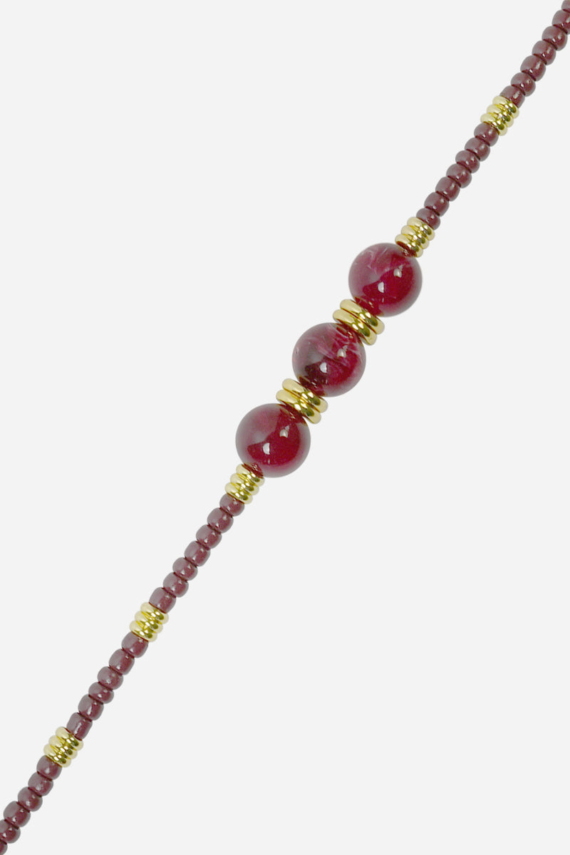 LCF CHAIN IRIS PERLES BORDEUAX