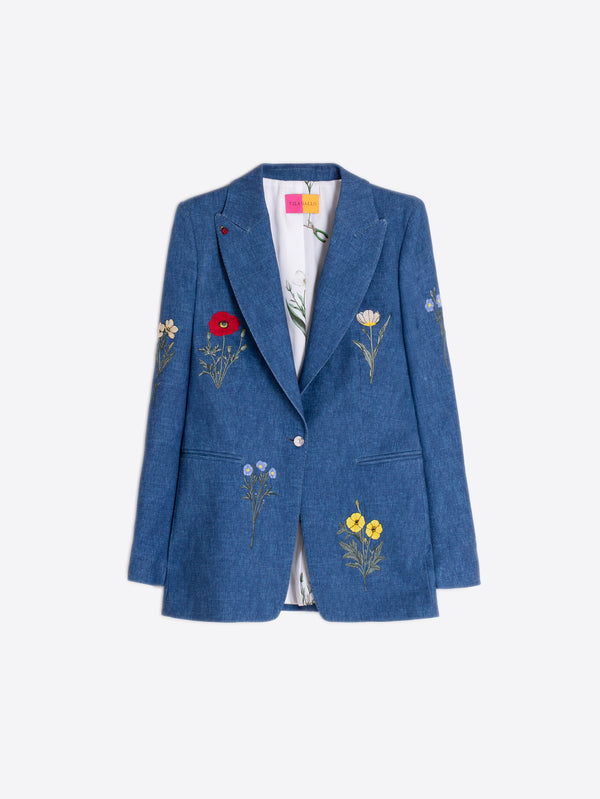FLORAL EMBROIDERED BLAZER