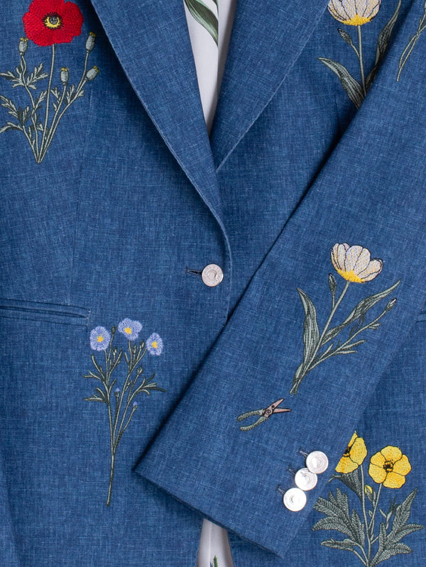 FLORAL EMBROIDERED BLAZER