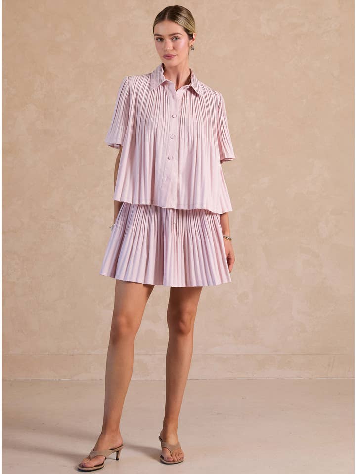 PLEATED MINI SKIRT