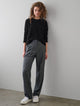 CASHMERE HIGH RIB CUFF CREWNECK