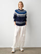 PLUSH ALPACA FAIRISLE CREWNECK