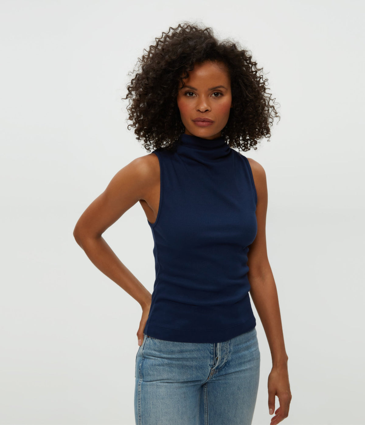 CHIARA DRAPE NECK TANK