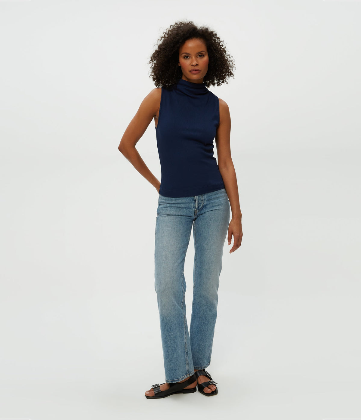 CHIARA DRAPE NECK TANK