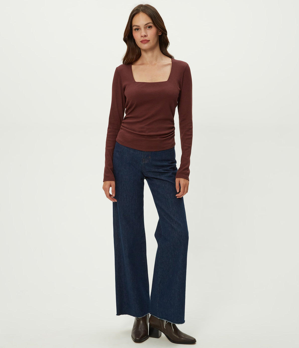 ULTRA RIB SARAH SQ NECK L/S