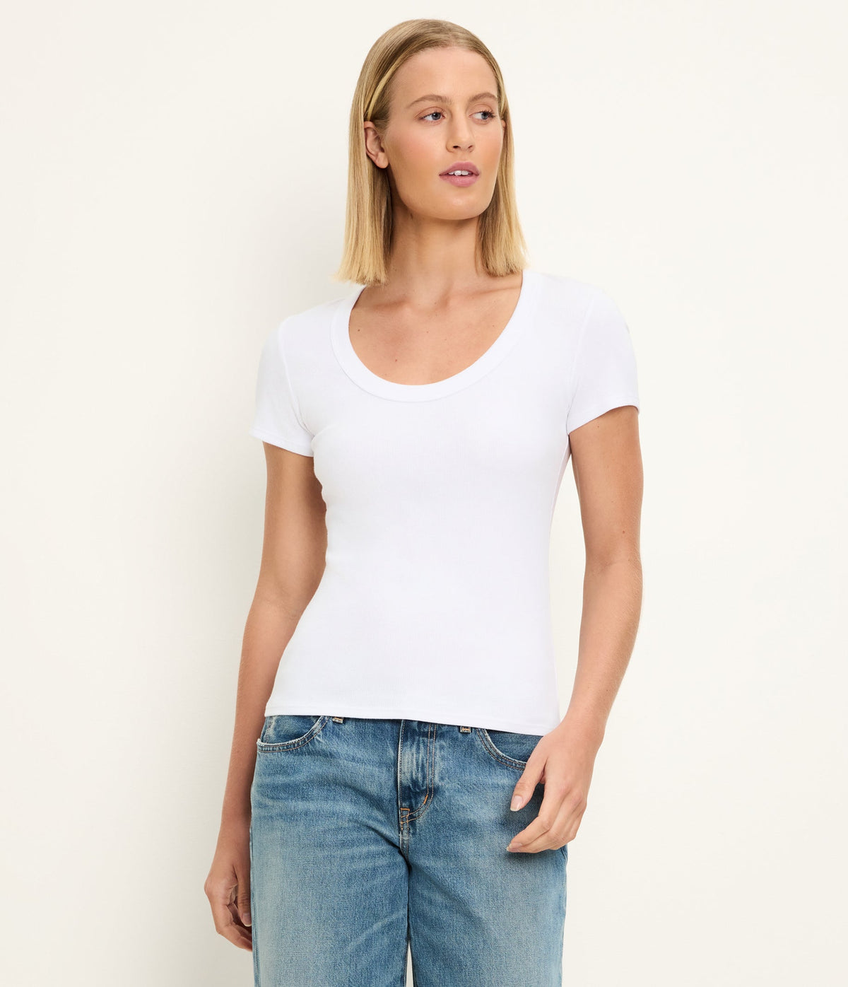 CALLA ULTRA RIB SCOOPNECK TEE