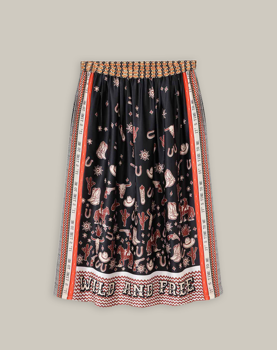 VANESSA PRINTED MIDI SKIRT