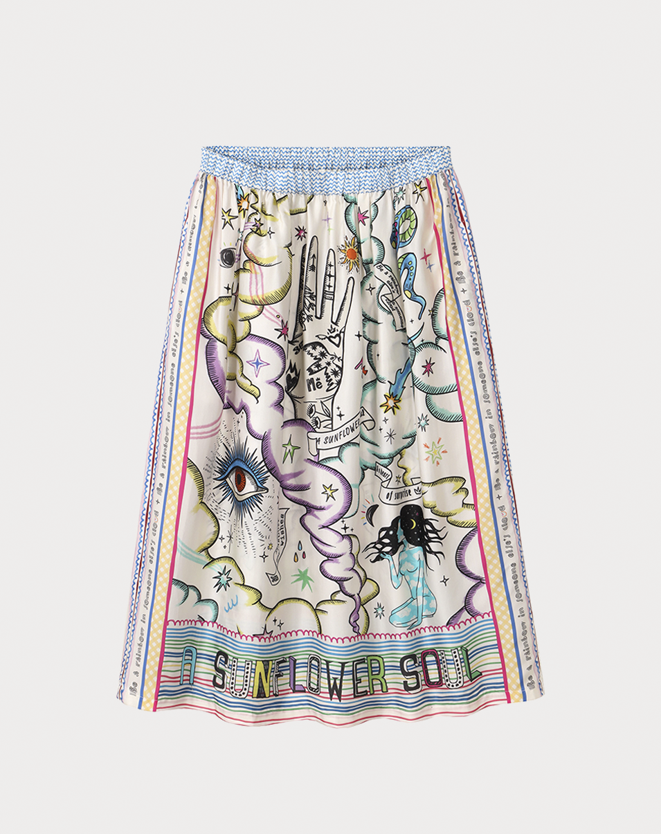 VANESSA PRINTED MIDI SKIRT