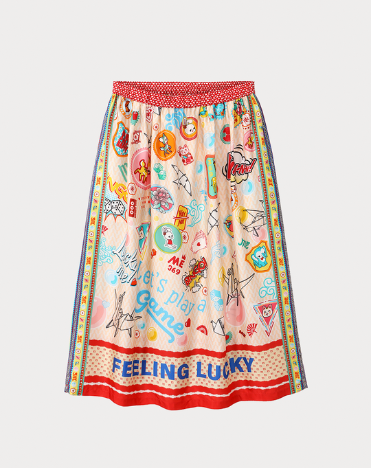 VANESSA PRINTED MIDI SKIRT