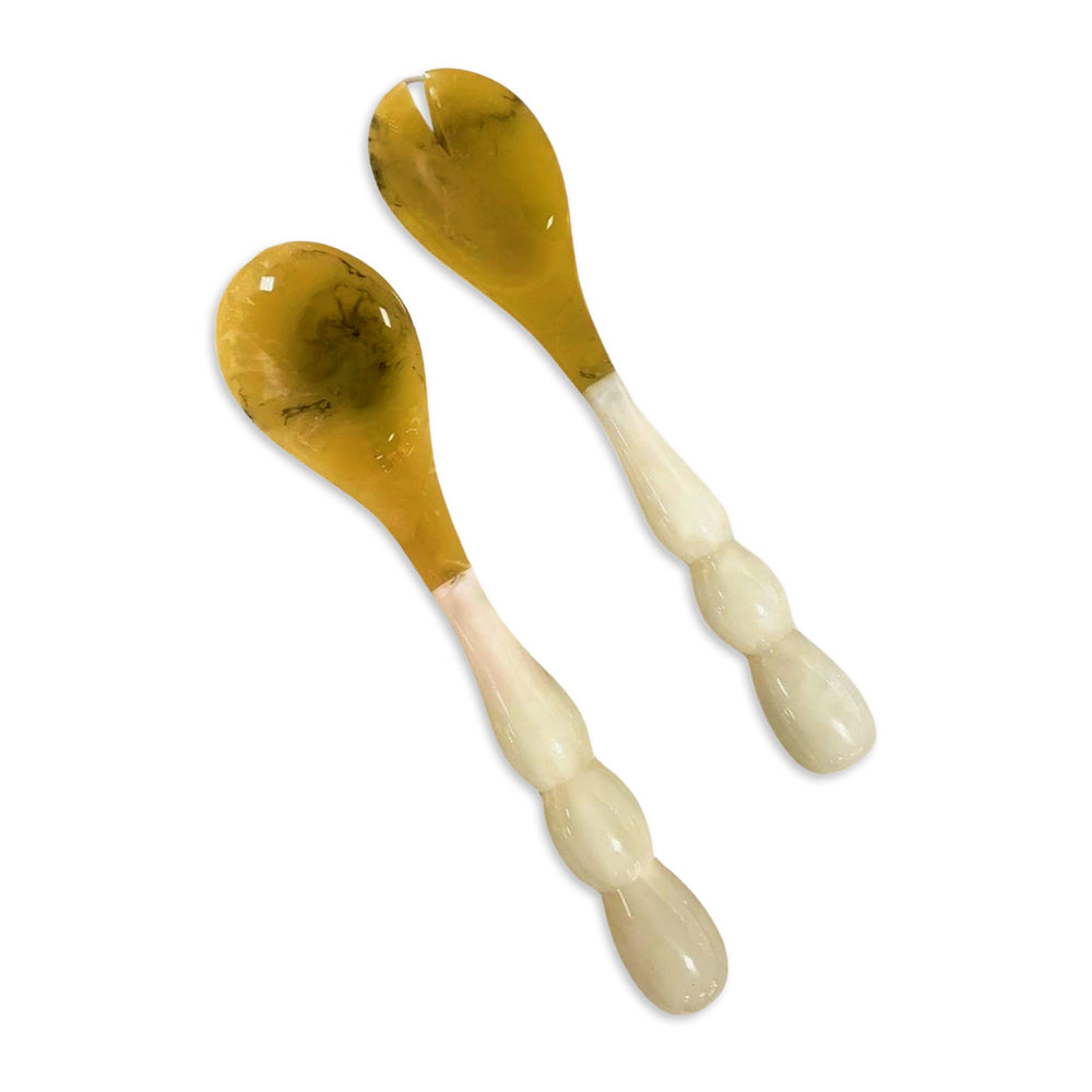 RIO BUBBLE SALAD SERVERS WHT