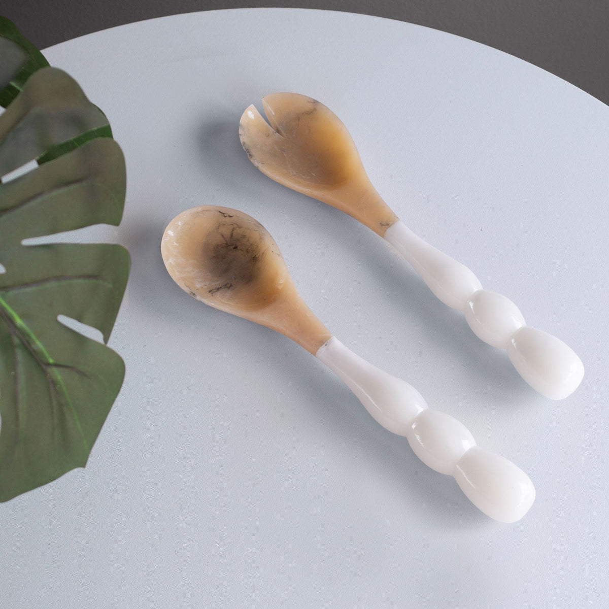 RIO BUBBLE SALAD SERVERS WHT