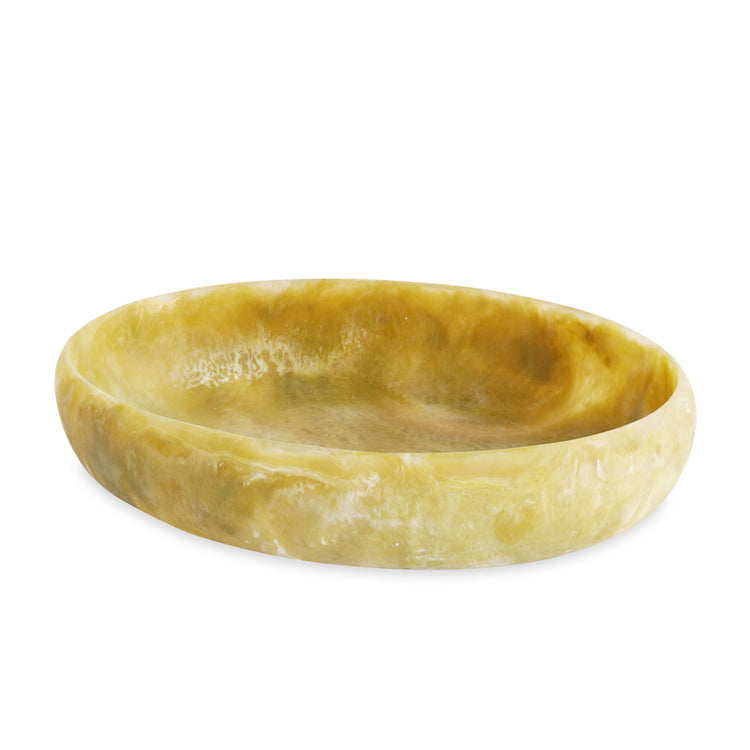 RESIN SORBET LARGE OVAL BOWL MATCHA
