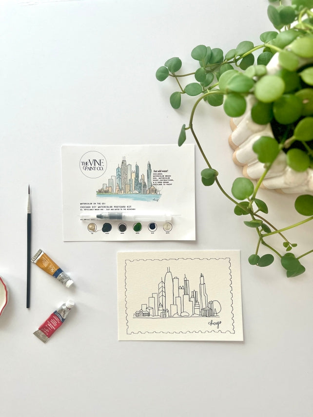 CHICAGO SKYLINE POSTCARD KIT