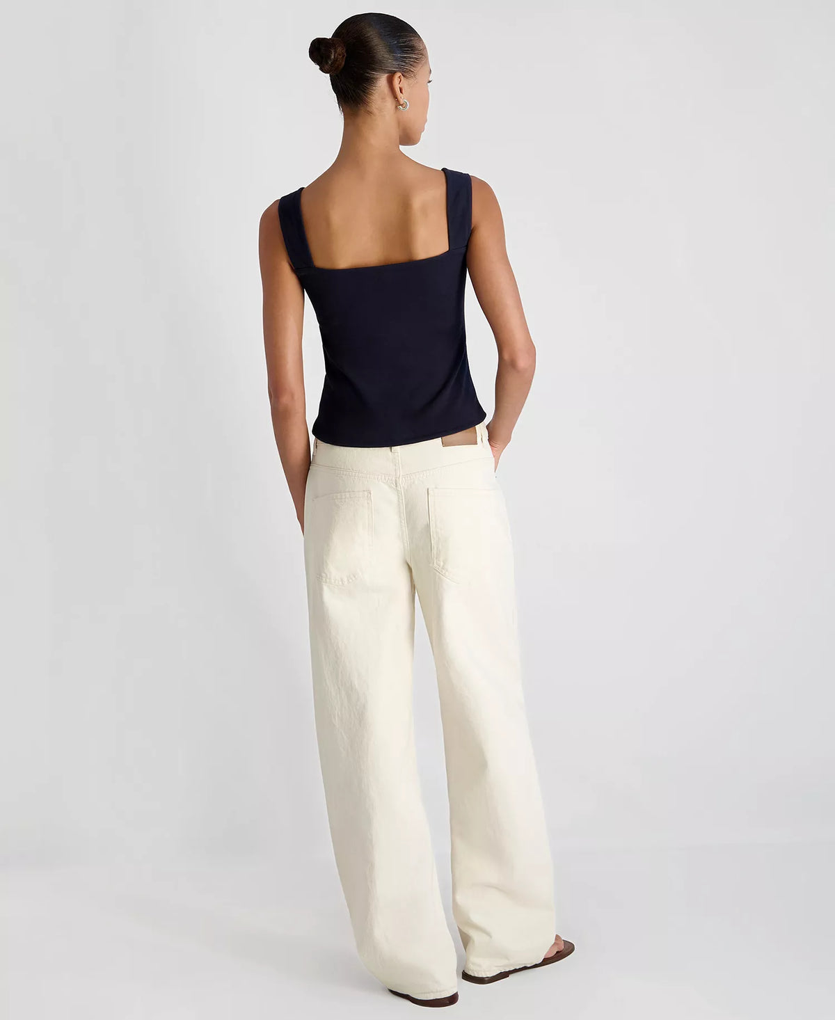 MAISIE JERSEY KNIT RUCHED TANK