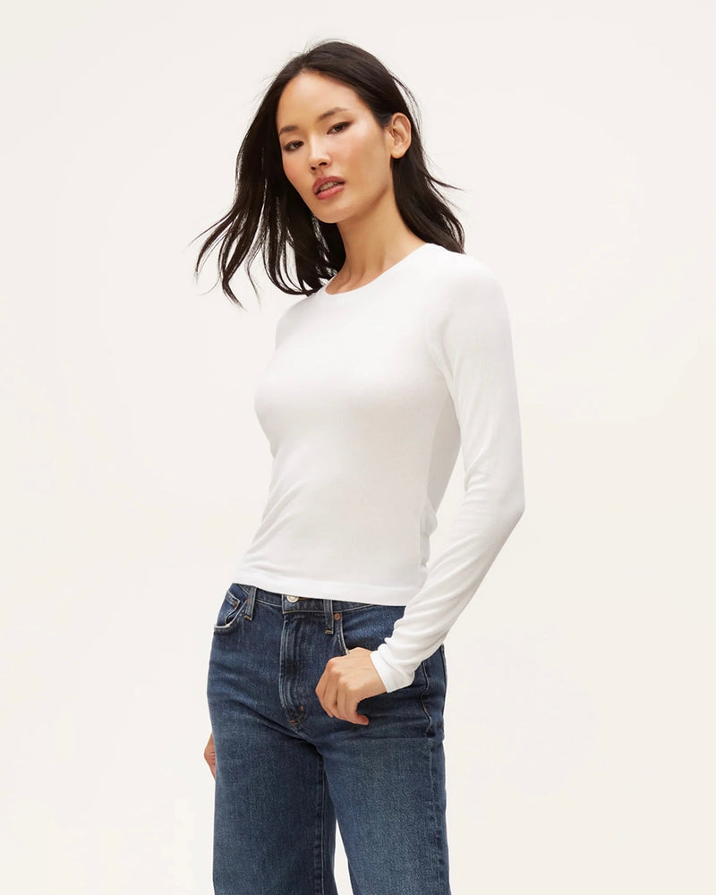 FINN ECO 2X1 RIB CROPPED CREW NECK