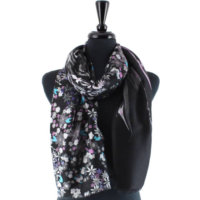 SCATTERED FLORAL SCARF