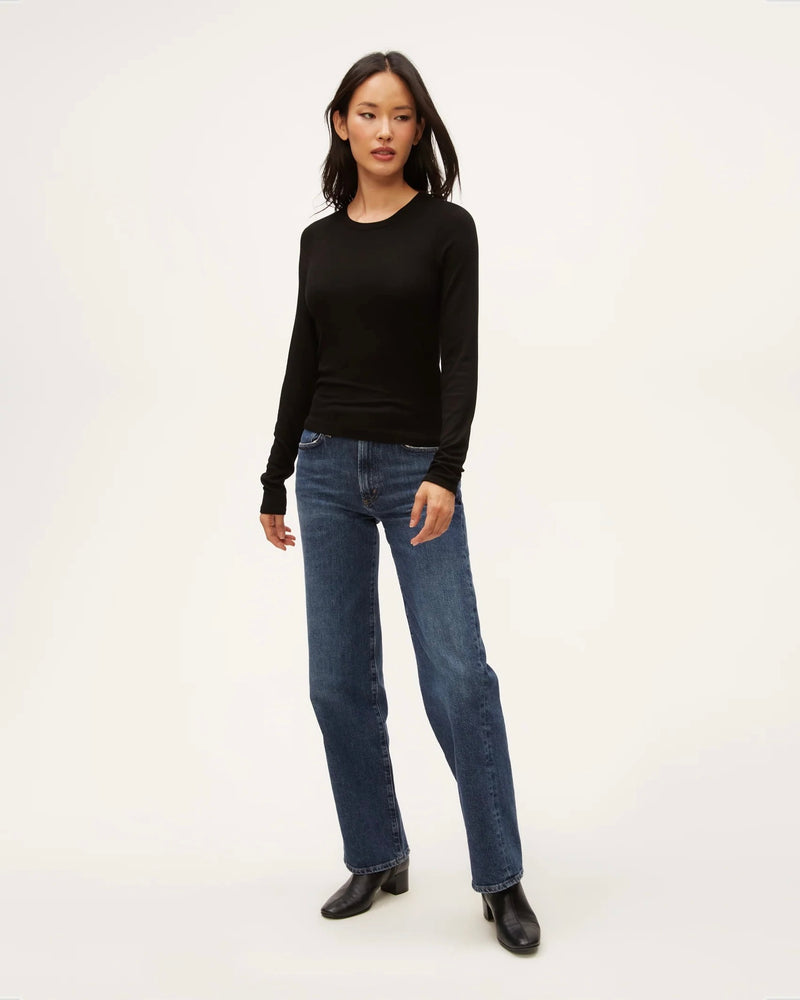 FINN ECO 2X1 RIB CROPPED CREW NECK