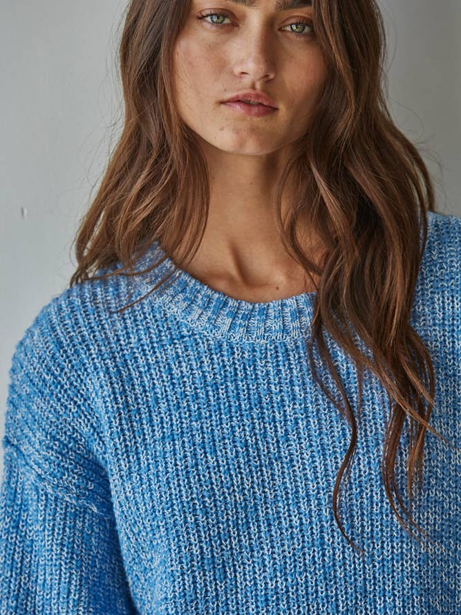 MOCK NECK COTTON SWEATER