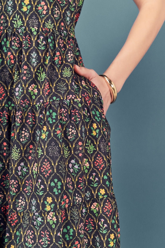 PRINT BUTTON UP MAXI