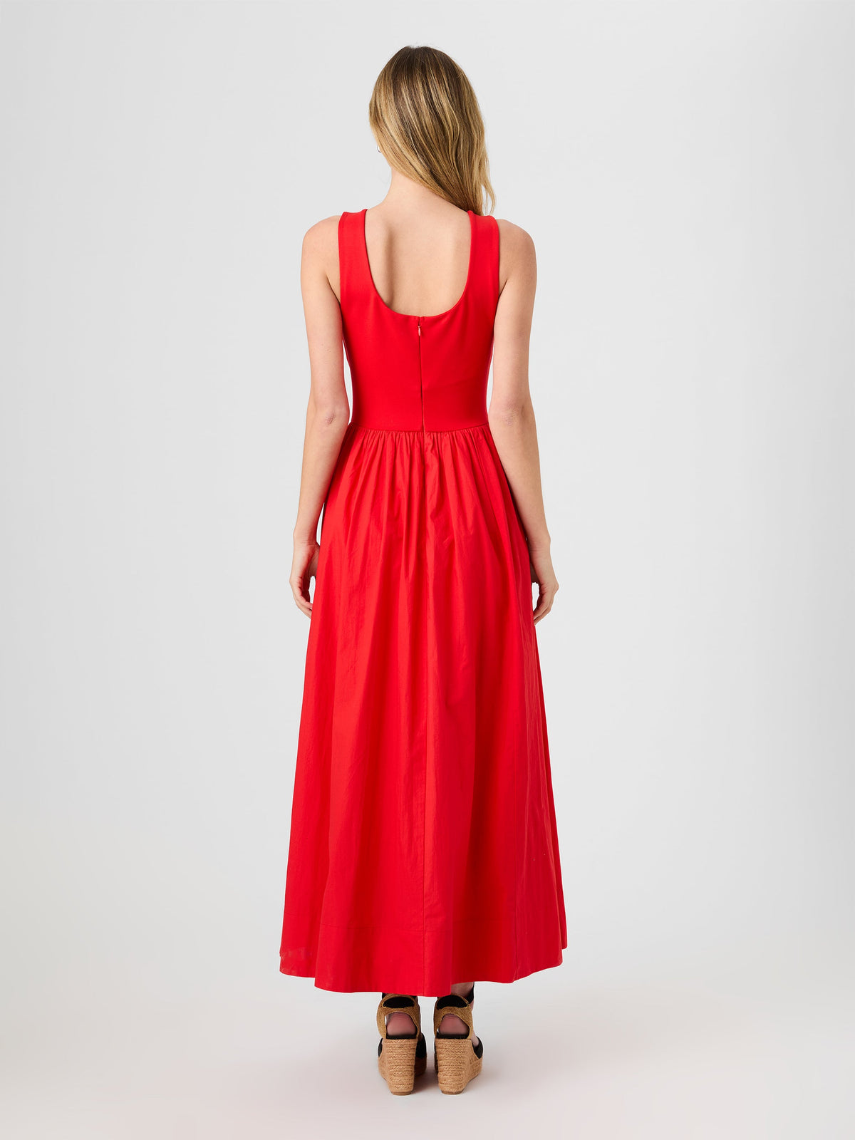 JIA PONTE COMBO MAXI DRESS