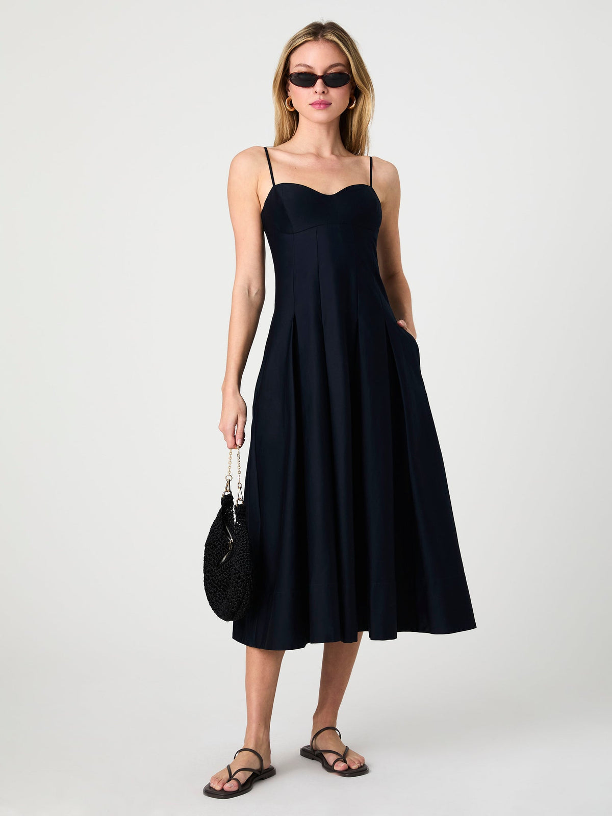 MULTI SEAM SATEEN DRESS