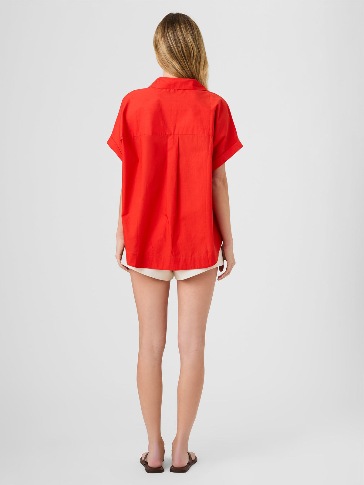 POPLIN COLLAR SS PULLOVER
