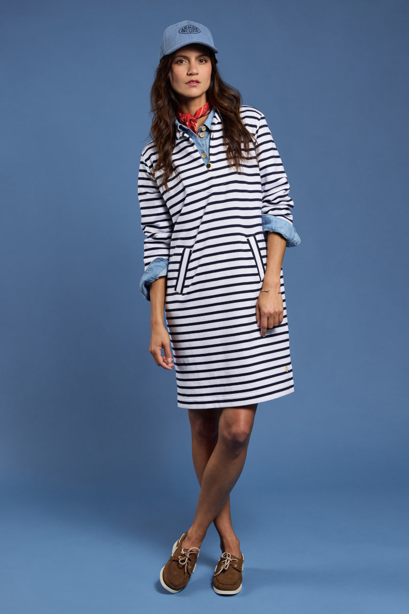 KEYHOLE NECK DRESS
