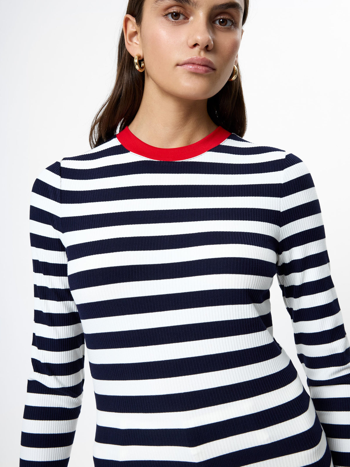 ESMAE RIB KNIT CREWNECK TOP