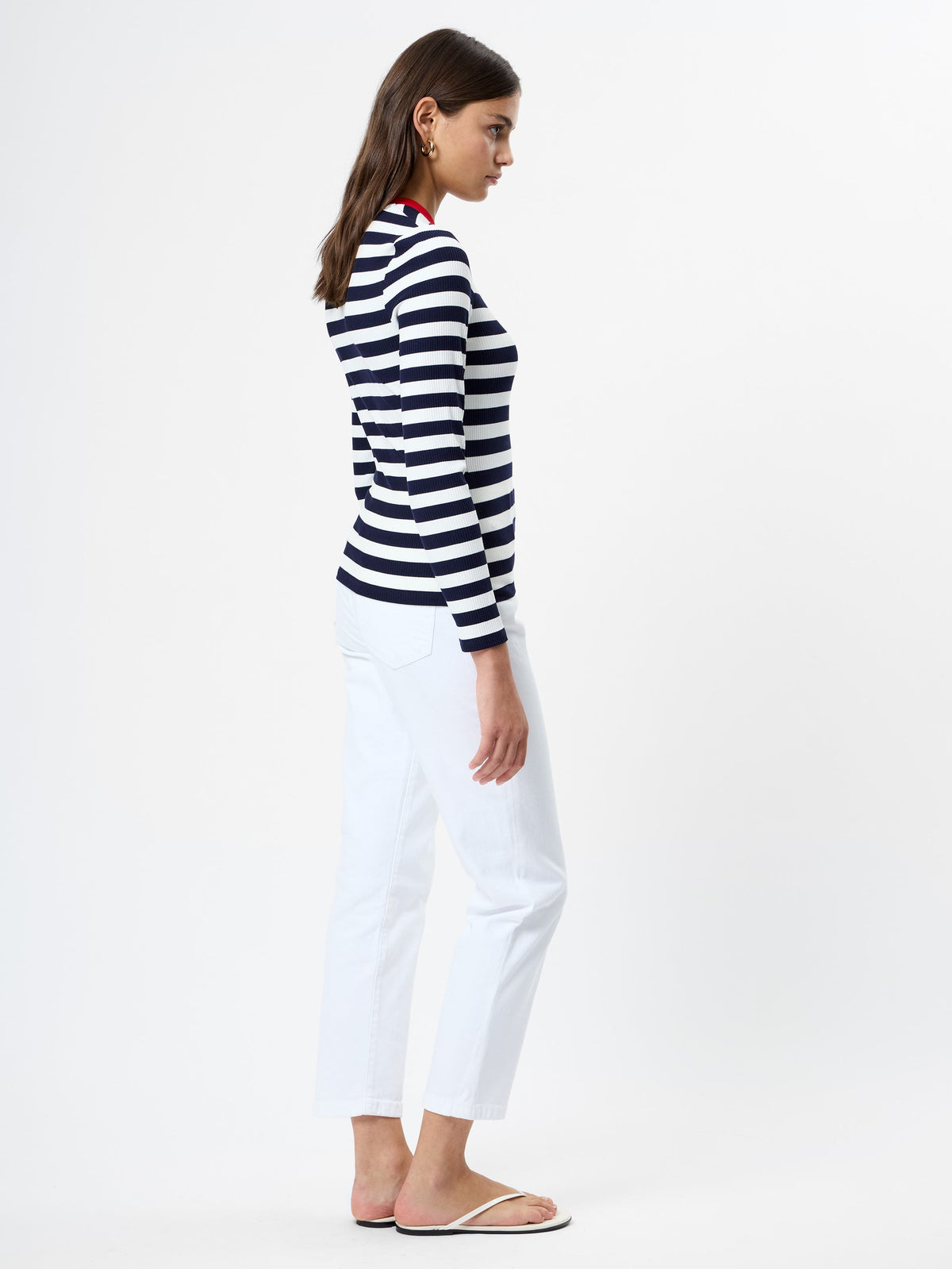 ESMAE RIB KNIT CREWNECK TOP