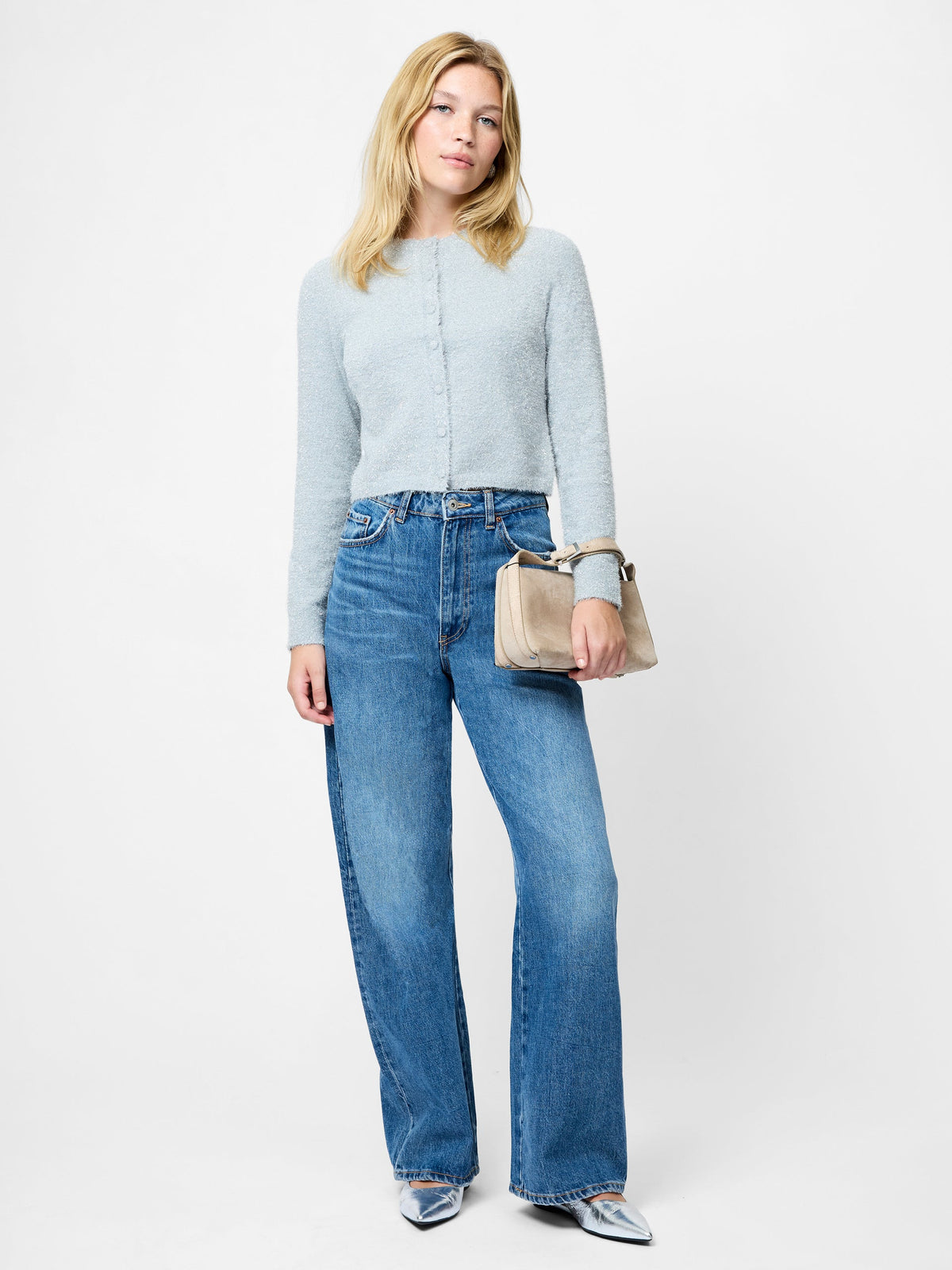 TINSEL KNIT SLIM CARDI