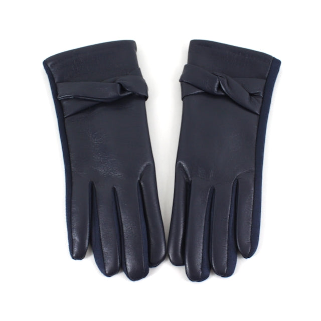 FAUX LEATHER GLOVE W/TWIST