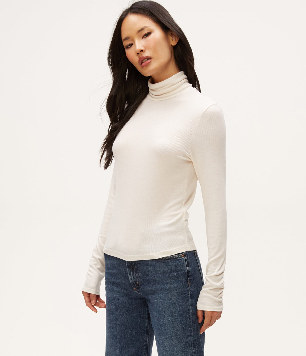 TARA CROP ECO RIB TURTLENECK