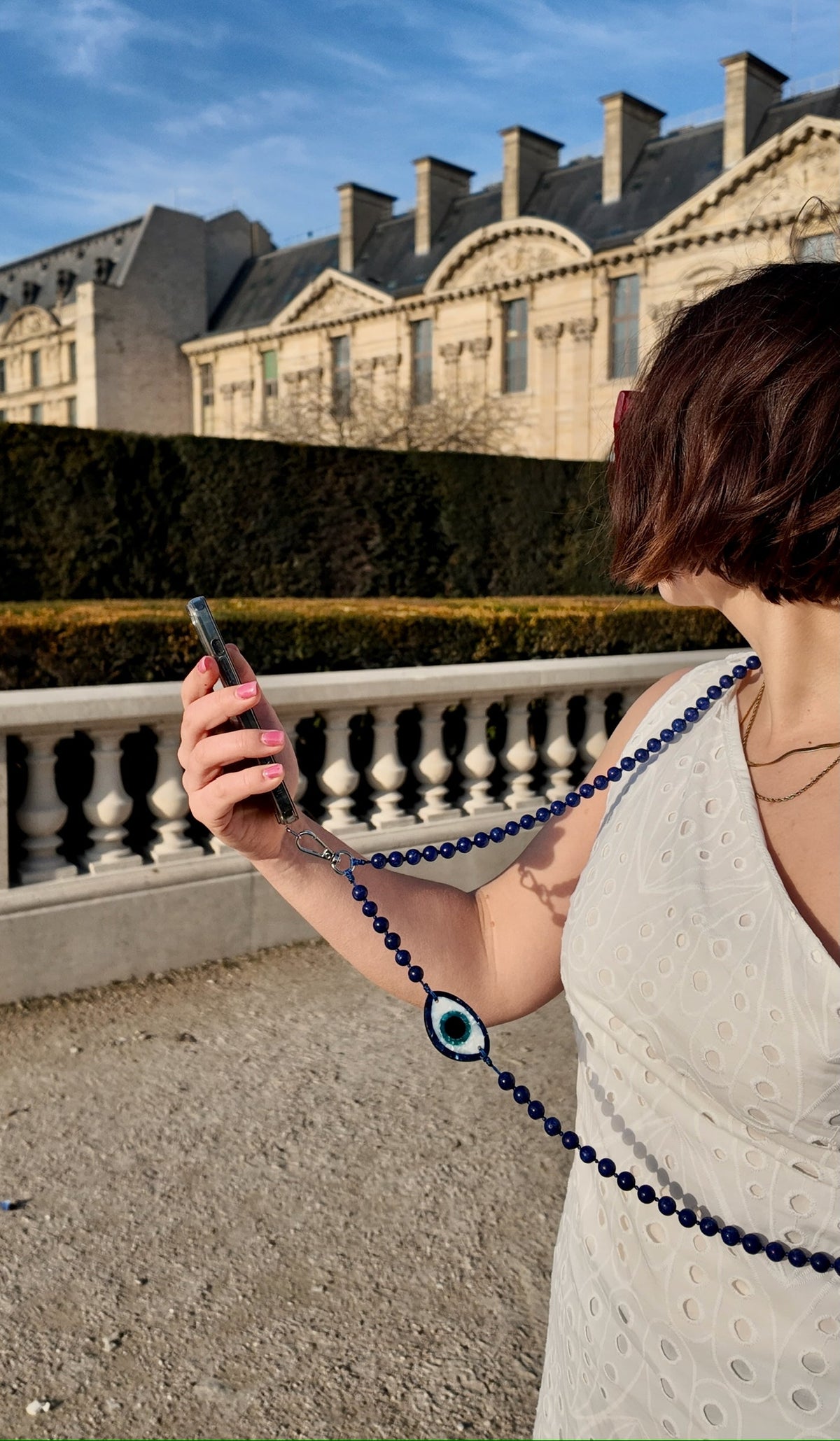 EVIL EYE CROSSBODY PHONE CHAIN
