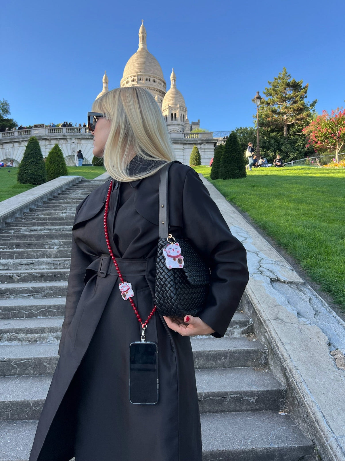 LUCKY CAT CROSSBODY PHONE CHAIN