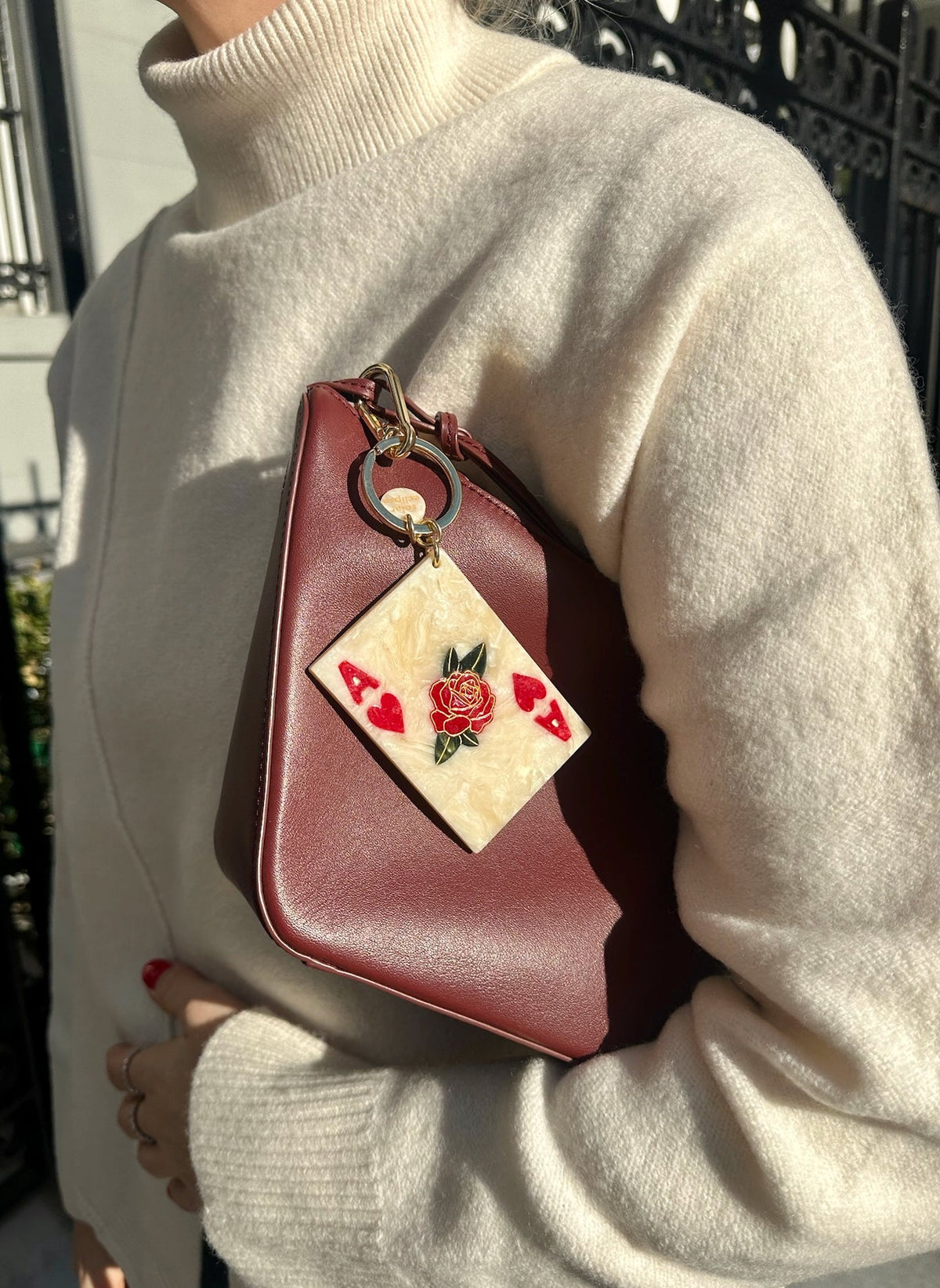 ACE OF HEARTS BAG CHARM