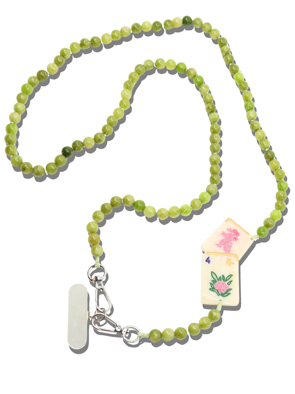 FLOWER MAHJONG CROSSBODY PHONE CHAIN