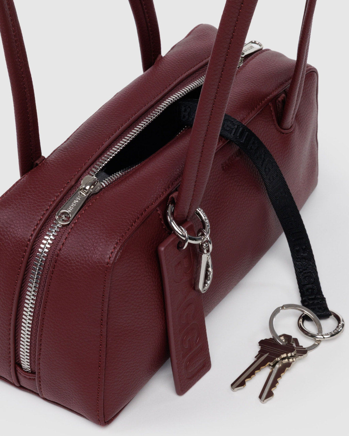 RECYCLED LEATHER BOWLER BAG