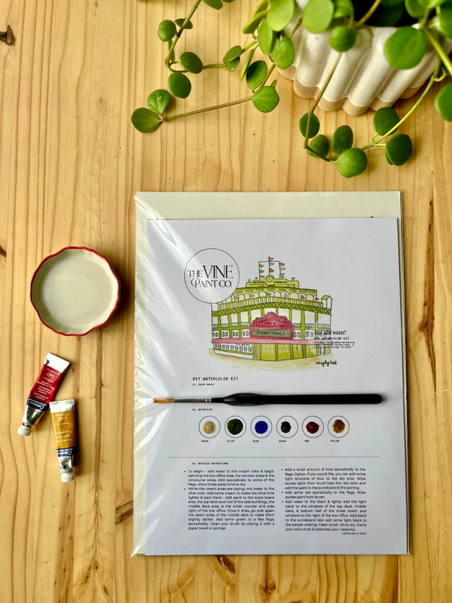 WRIGLEY FIELD WATERCOLOR DIY